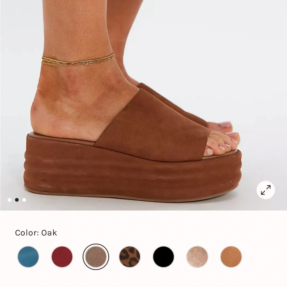 Free People Oak Platform Slide Sandals